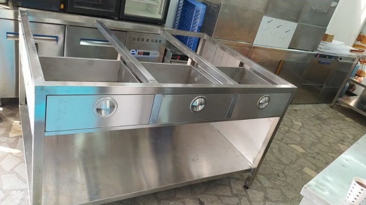 Çalışma Tezgahı Krom Çekmeceli