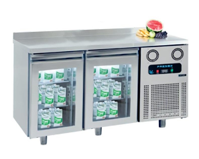 2.El Yatay Tip Cam Kapılı Tezgah Altı Buzdolabı