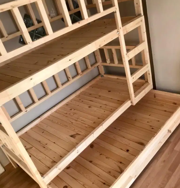 2.el ikea tarzı ahşap ranza sandıklı